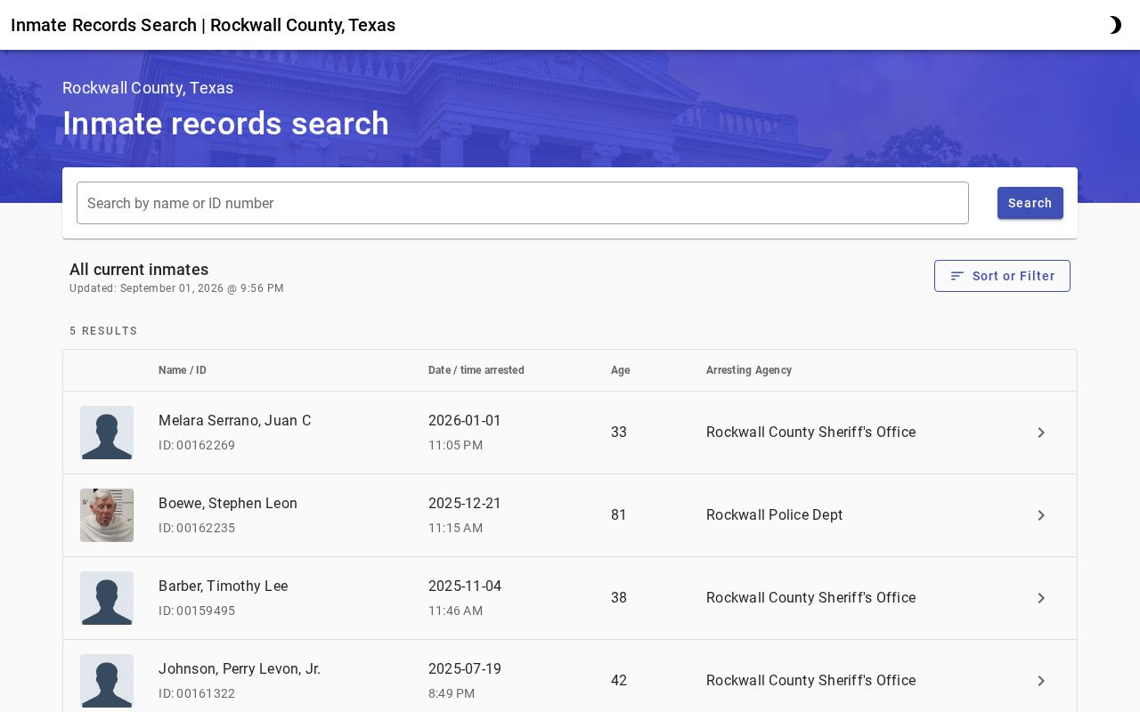 Rockwall resident lookup County-linked jail search
